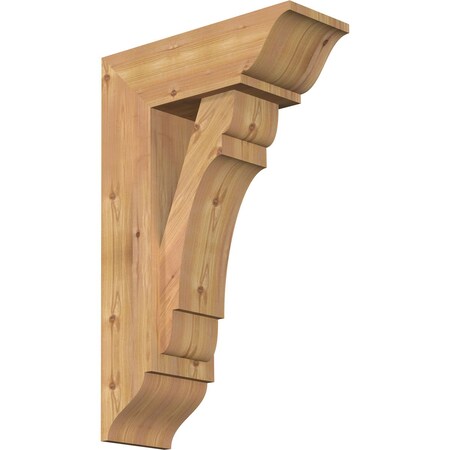 Olympic Traditional Smooth Bracket W/ Offset Brace, Western Red Cedar, 7 1/2W X 20D X 32H